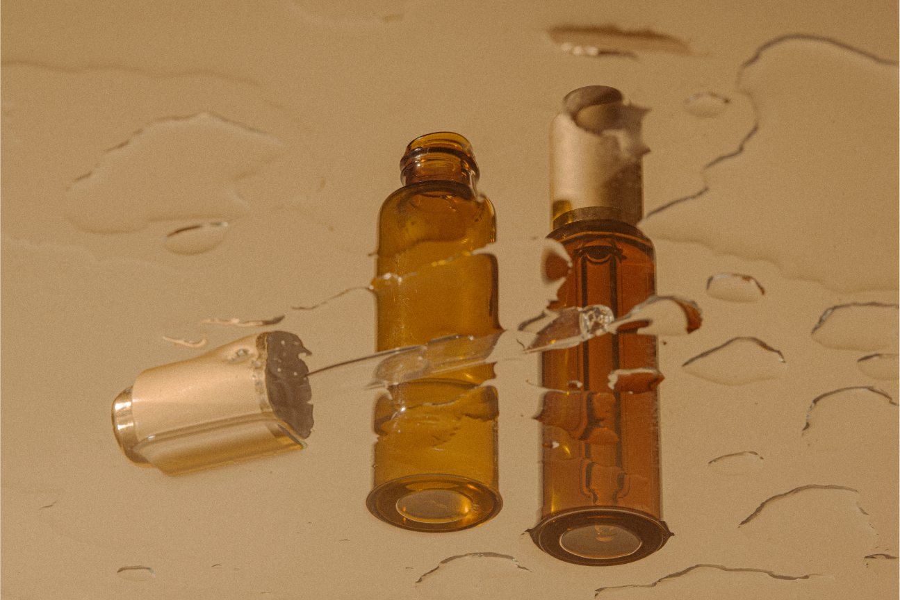 Amber bottles